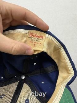 Vintage 1970s Wool Baseball Hat General Electric Team Blue Display Wilson