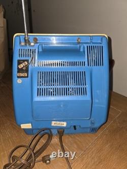 Vintage 1975 General Electric Space Age Retro TV Red, White, Blue Tested Works