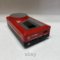 Vintage 1980s General Electric 3-5437A AM FM Radio Cassette Tape Player Red
