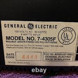 Vintage 1984 General Electric Flip Clock Radio Alarm Clock 7-4305F WORKING