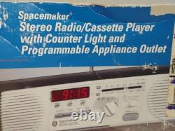 Vintage 1990s GE Spacemaker Kitchen Mount Stereo Radio Cassette Player White NEW