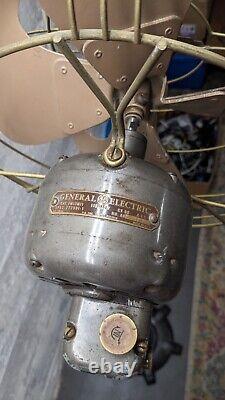 Vintage 40s General Electric 6 Ft Vortalex Floor Oscillating Fan FM12M11 Repair