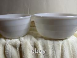 Vintage 50s GE White Milk Glass Mixing Bowl Beehive