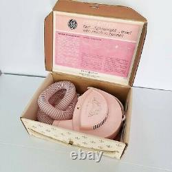 Vintage 60s Australian General Electric Pink Bonnet Hair Dryer Original Box