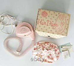Vintage 60s Australian General Electric Pink Bonnet Hair Dryer Original Box