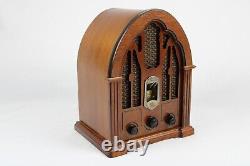 Vintage 7-4100JA General Electric Wood Cathedral 1932 Replica AM/FM Radio