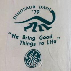 Vintage 70s GE General Electric T Shirt Dinosaur Dash 1979 Large Race Run