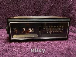 Vintage 80s General Electric GE 7-4300F Flip Alarm Clock Working Nice Condition