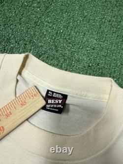 Vintage 90s General Electric GE Mini Gun Shirt Men's Size XL Beige Grunge RARE