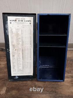 Vintage Advertising Display Cabinet Mazda General Electric Auto Lamps