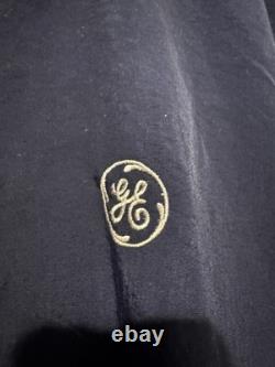 Vintage Antigua Men's Navy Windbreaker Pullover GE General Electric Logo LS XL