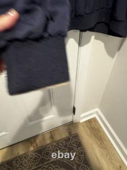 Vintage Antigua Men's Navy Windbreaker Pullover GE General Electric Logo LS XL