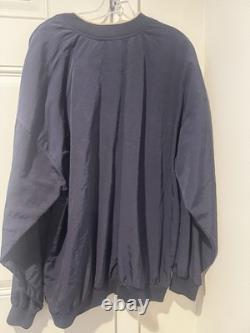 Vintage Antigua Men's Navy Windbreaker Pullover GE General Electric Logo LS XL