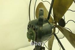 Vintage Antique General Electric Brass Fan GE Cast Iron Heavy Bass Home Decor