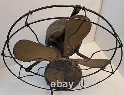 Vintage Antique General Electric GE Adjustable 4 Blade Fan 12 34017 AUU 271077-1
