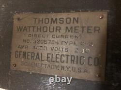 Vintage Antique General Electric Thomson Watthour Meter Preowned