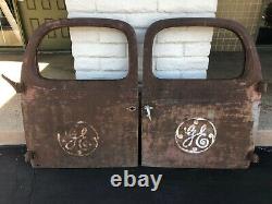 Vintage Antique Truck Doors Sign Yard Art General Electric GE Plymouth Dodge