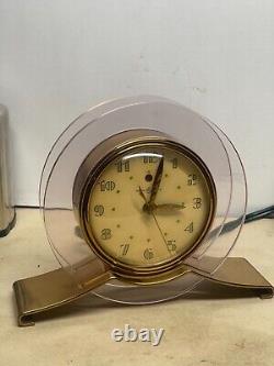 Vintage Art Deco 1940's General Electric ROSE Rapture Clock Model #3H160