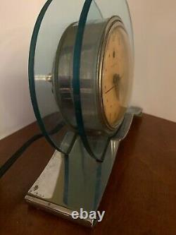 Vintage Art Deco General Electric Clock BLUE RAPTURE #3H160