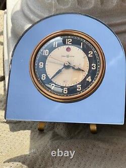 Vintage Art Deco General Electric Geneva Model 7F76 Mirror Alarm Clock