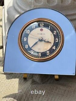 Vintage Art Deco General Electric Geneva Model 7F76 Mirror Alarm Clock