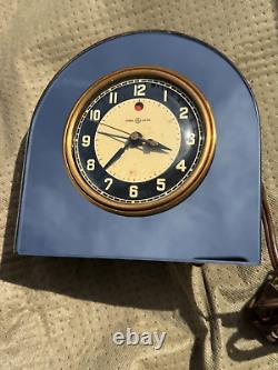 Vintage Art Deco General Electric Geneva Model 7F76 Mirror Alarm Clock