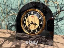 Vintage Art Deco General Electric Geneva Model 7F76 Mirror Alarm Clock