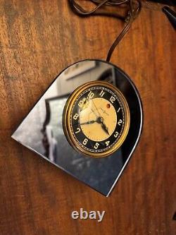 Vintage Art Deco General Electric Geneva Model 7F76 Mirror Alarm Clock