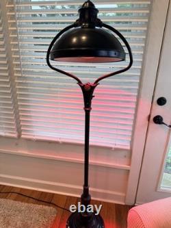 Vintage Art Deco Styled Industrial General Electric Sun Lamp Metal Floor Base