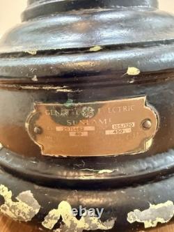 Vintage Art Deco Styled Industrial General Electric Sun Lamp Metal Floor Base