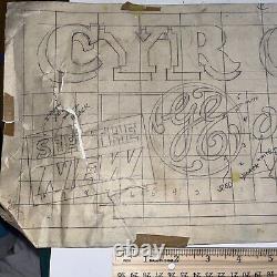 Vintage Billboard Advertising Sample Cyr Oil General Electric GE Fired Boiler
