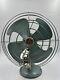 Vintage Blue Green Metallic General Electric 3 Speed Oscillating 18 Fan No. 04