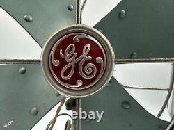 Vintage Blue Green Metallic General Electric 3 Speed Oscillating 18 Fan No. 04