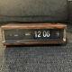 Vintage Copal 229 Faux Wood Woodgrain Flip Number & Day Alarm Clock Tested Works