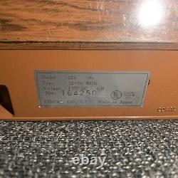 Vintage Copal 229 Faux Wood Woodgrain Flip Number & Day Alarm Clock TESTED WORKS