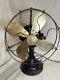 Vintage Ge 12 Brass Blade 3 Speed Metal Fan Patent 1901 Usa General Electric Co