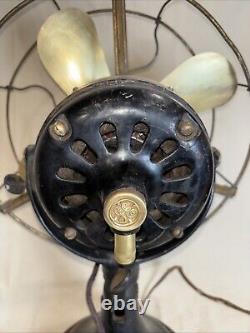 Vintage GE 12 Brass Blade 3 Speed Metal Fan Patent 1901 USA General Electric Co