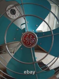 Vintage GE 16 Art Deco Fan- Vortalex Blade- Oscillating -3 Speed F11V163