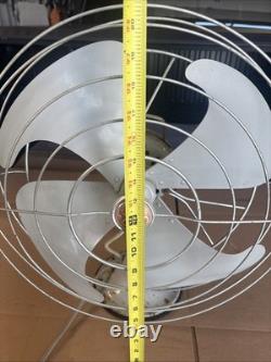 Vintage GE 16 Vortalex Oscillating Fan F12V163 #43 Works Estate Find