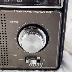 Vintage GE 2 Way Power AC/Battery AM/FM Radio 7-2825H Tested