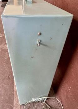 Vintage GE 3-Speed Metal Box Fan F15W12 Turquoise 3-Blade READ DESC