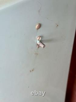 Vintage GE 3-Speed Metal Box Fan F15W12 Turquoise 3-Blade READ DESC