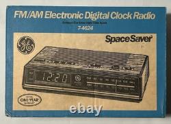 Vintage GE 7-4624 Space Saver FM/AM Electronic Digital Clock Radio NIB SEALED