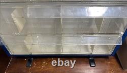 Vintage GE Auto Lamp-Bulb Countertop Display Cabinet-with 1 Shelf & 3 Tilt Drawers