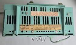 Vintage GE C-417C Turquoise Clock Radio AM Tube Mid Century Atomic Age WORKS