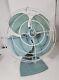 Vintage Ge General Electric Fan F18s125 Rare Teal Blue Green Antique Works