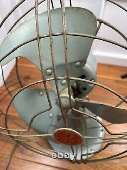 Vintage GE General Electric 2-Speed Vortalex Oscillating Table Fan FM10V41 #84