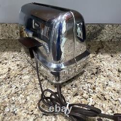 Vintage GE General Electric 25T83 Chrome Toaster & Warming Oven Works Great! USA