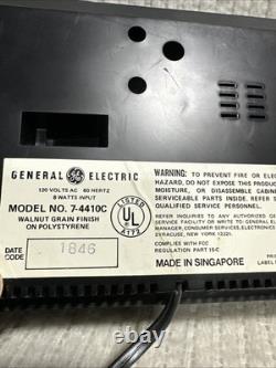Vintage GE General Electric 7-4410C Flip Clock AM FM Radio MINT