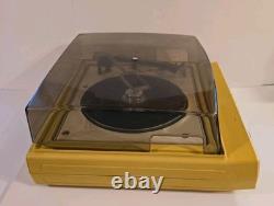 Vintage GE General Electric 8-6550 P380D Yellow Record Player Turntable